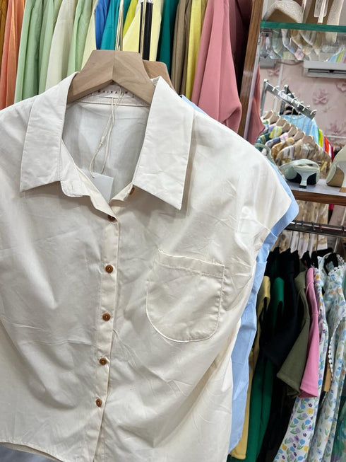 MAIKAEW Collar Botton Down Half Sleeves Tops